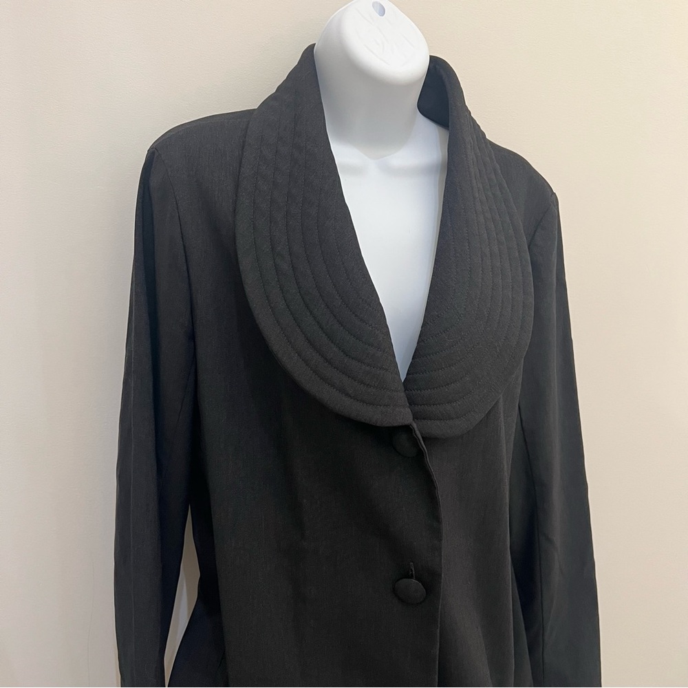 Linda Lundstrom Charcoal Gray Women's Coat Size 12